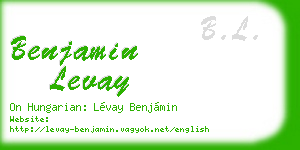 benjamin levay business card